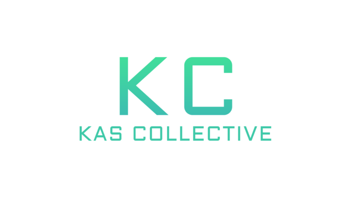 Kas Collective logo with 'KC' in teal on a white background